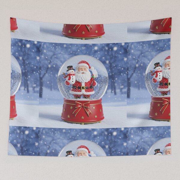 Item preview, Santa & Snowman Snow Globe – Heartwarming Christmas Magic in a Festive Winter Scene designed and sold by PixelVibe782.