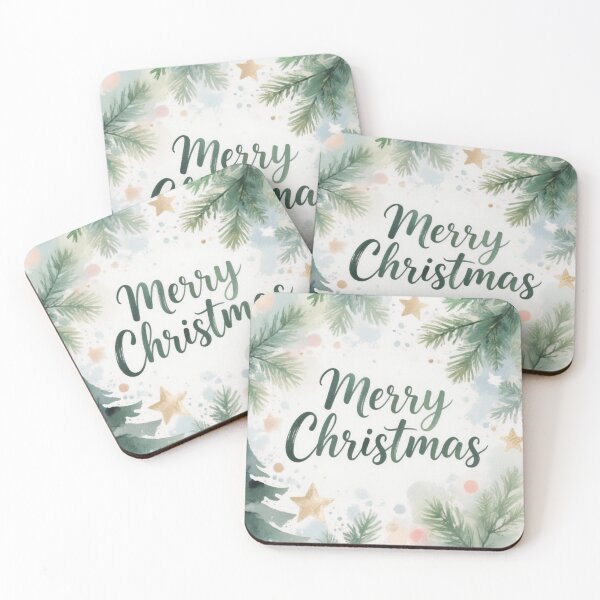 Item preview, Watercolor Merry Christmas Elegance designed and sold by MyTshirtArt.