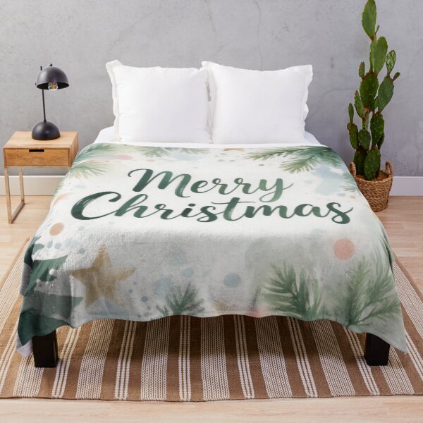 Item preview, Watercolor Merry Christmas Elegance designed and sold by MyTshirtArt.