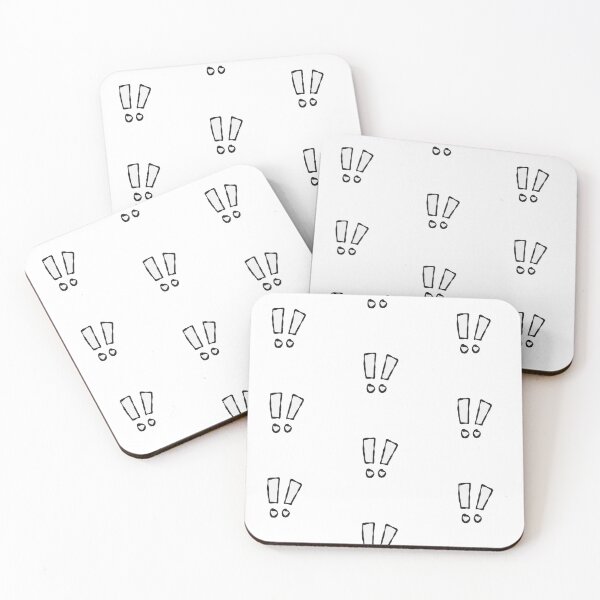 Item preview, Cute Doodle Exclamation Marks | Hand-Drawn Emphasis Symbol | Minimal Black and White Sticker designed and sold by meepmeep52.