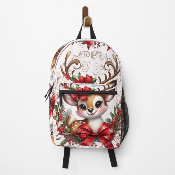 Item preview, Christmas Special Cute Reindeer Art With Festive Red Bow designed and sold by Kruti Collection.