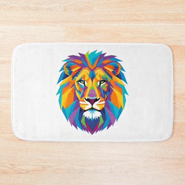 Item preview, A COLORFUL GEOMETRIC LION designed and sold by infinitearte.