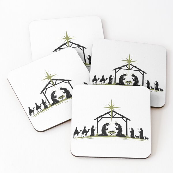 Item preview, Serene Nativity Silhouette Graphic Christmas Design designed and sold by Rediscover.