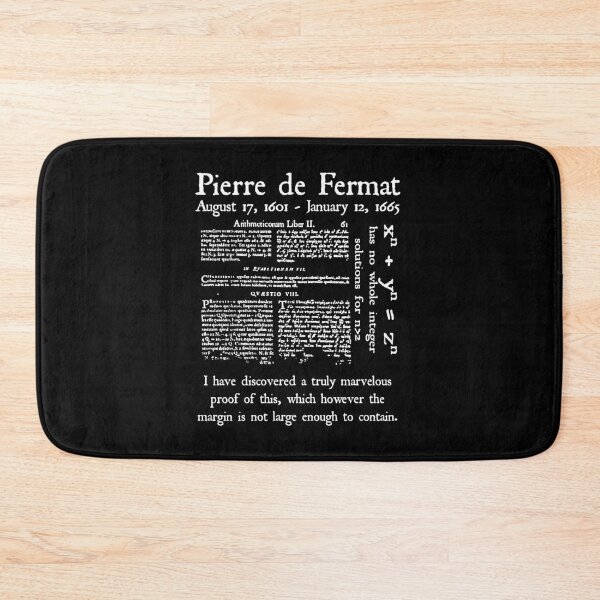 Item preview, Nerdy Vintage Pierre Fermat I Have Discovered a Truly Marvelous Proof Math Science Teacher White Text designed and sold by MathWare MathClips.