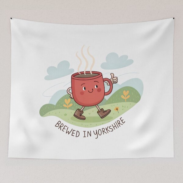 Item preview, Brewed in Yorkshire – Cute Tea Mug  designed and sold by VividOrganica.
