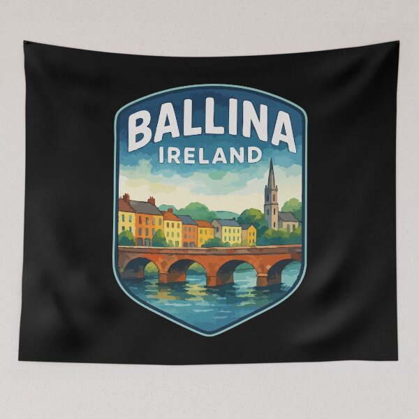 Item preview, Ballina Ireland Watercolor Travel designed and sold by TomFrontierArt.