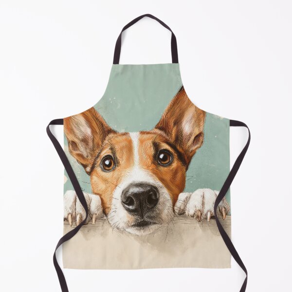 Item preview, Basenji Peeking over Wall 02 designed and sold by Elisabeth Lucas.