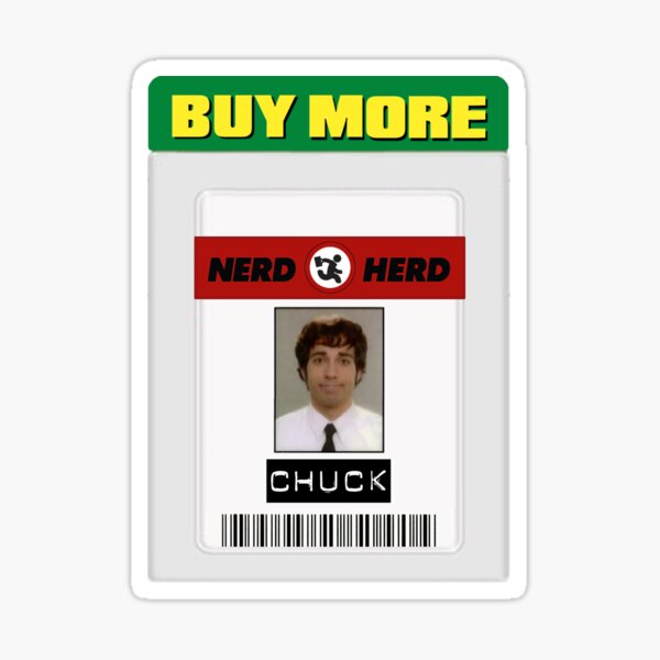 Chuck ID Card Sticker for Sale by HaruhiJenkins