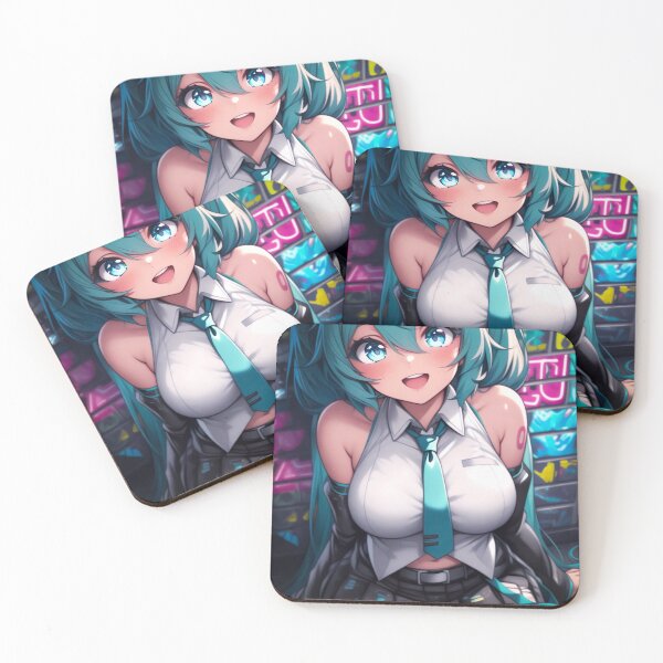 Item preview, Hatsune Miku Vocaloid Turquoise Twintails Anime Idol T-Shirt designed and sold by Senpaiwaves.