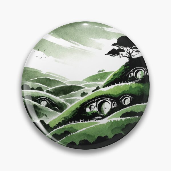 Item preview, Tranquil Hobbiton: Sumi-e Ink Wash Landscape designed and sold by MythicBiscuit.