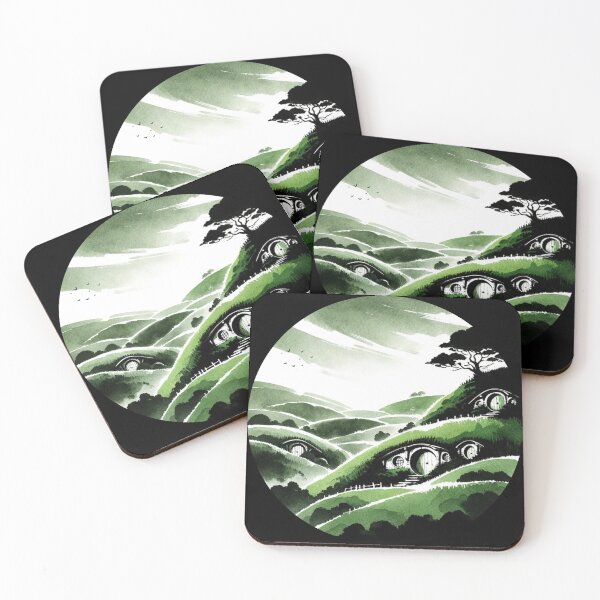 Item preview, Tranquil Hobbiton: Sumi-e Ink Wash Landscape designed and sold by MythicBiscuit.