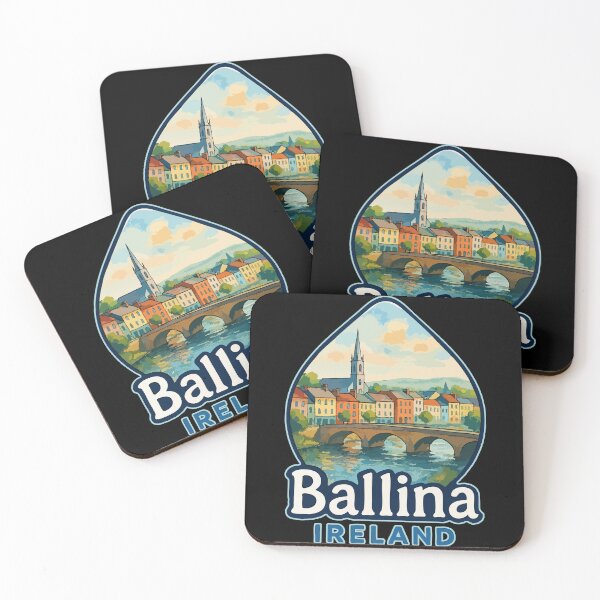Item preview, Ballina Ireland Watercolor Art Travel designed and sold by TomFrontierArt.