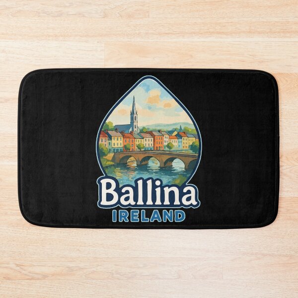 Item preview, Ballina Ireland Watercolor Art Travel designed and sold by TomFrontierArt.