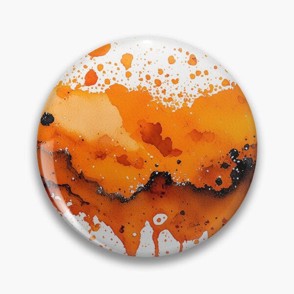 Item preview, Watercolor illustration of mix of orange and brown splashes, suggesting motion and artistic chaos Generative Ai. designed and sold by homydesign.