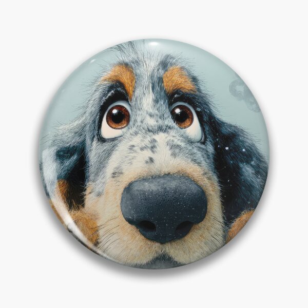 Item preview, Basset Bleu Peeking over Wall 01 designed and sold by Elisabeth Lucas.