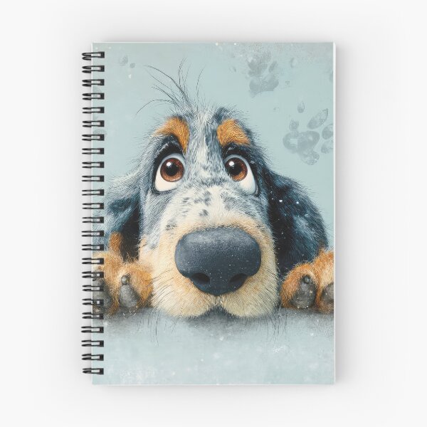 Item preview, Basset Bleu Peeking over Wall 01 designed and sold by Elisabeth Lucas.