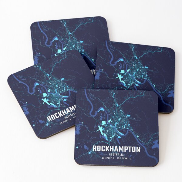 Item preview, Rockhampton Midnight City Map designed and sold by HomeLivingCo.
