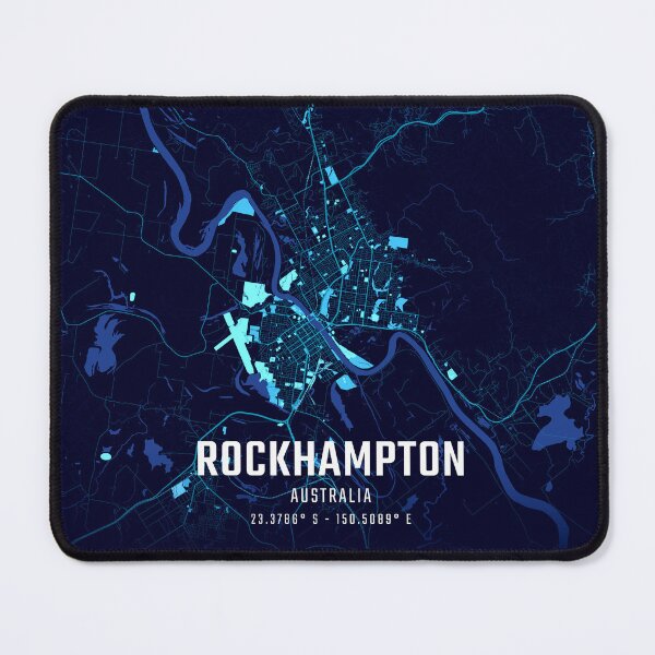 Item preview, Rockhampton Midnight City Map designed and sold by HomeLivingCo.