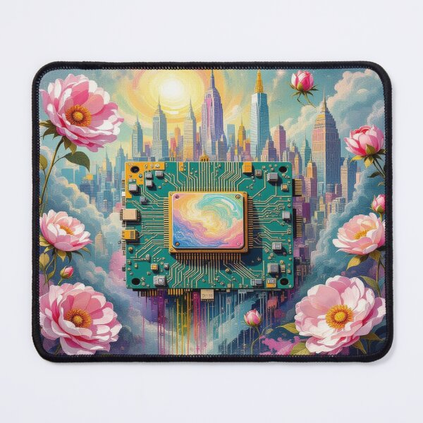 Item preview, Cosmic Circuit – Molecular elegance in Art Deco & surreal technology designed and sold by FotoworldEdel.