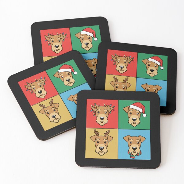 Item preview, Pop Art Christmas Airedale Terrier – Colorful Holiday Dog Lover designed and sold by The Real Life Symphony.