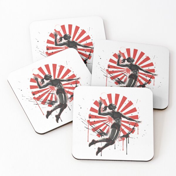 Item preview, Volleyball Athlete Silhouette Ink Splash Art designed and sold by Trendy Valley .