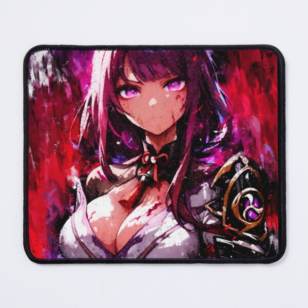 Item preview, Raiden Shogun Fanart Electro Archon Purple Hair Anime T-Shirt designed and sold by Senpaiwaves.