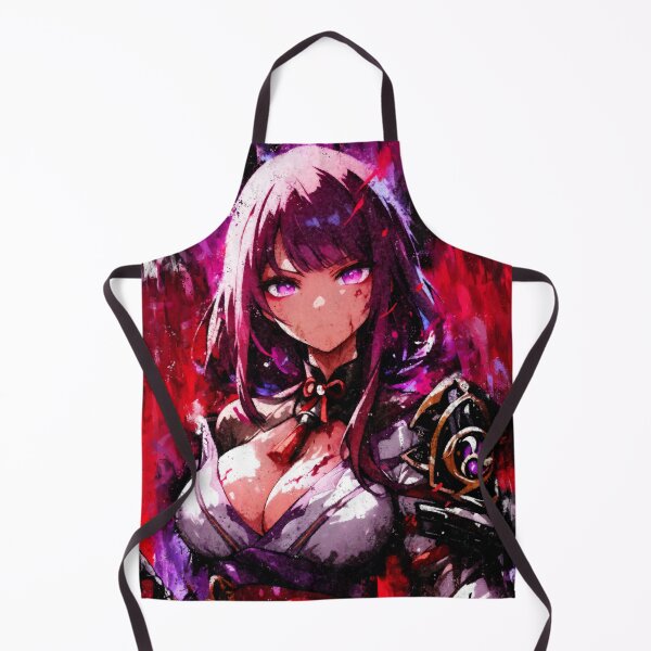 Item preview, Raiden Shogun Fanart Electro Archon Purple Hair Anime T-Shirt designed and sold by Senpaiwaves.