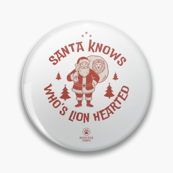 Item preview, Santa Knows Who's Lion Hearted Vintage Christmas Design designed and sold by zoughlal.