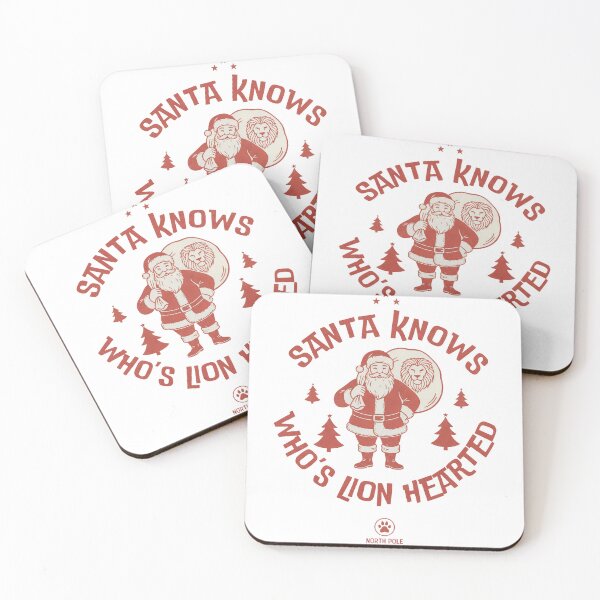 Item preview, Santa Knows Who's Lion Hearted Vintage Christmas Design designed and sold by zoughlal.