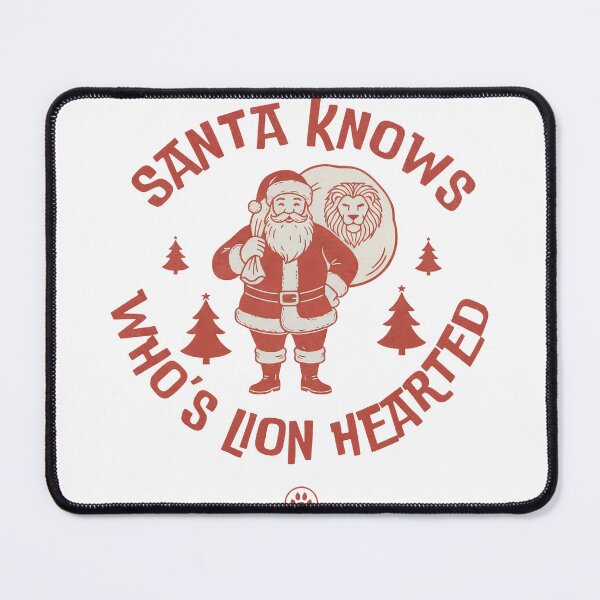 Item preview, Santa Knows Who's Lion Hearted Vintage Christmas Design designed and sold by zoughlal.