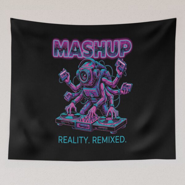 Item preview, DJ Monster Mashup - Cyberpunk Glitch Art designed and sold by 140bpmmusic.