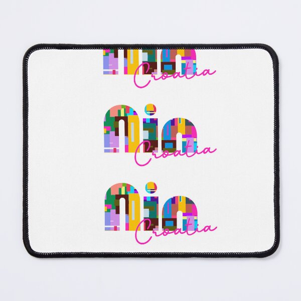 Item preview, Nin, Croatia, Croatia, Vibrant Abstract City Typography Art designed and sold by Wanderful-roads.