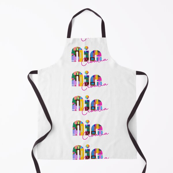 Item preview, Nin, Croatia, Croatia, Vibrant Abstract City Typography Art designed and sold by Wanderful-roads.