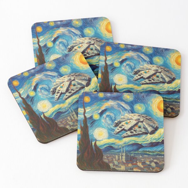 Item preview, A starship in a galaxy far away, inspired by Van Gogh designed and sold by ArtwaveEmporium.