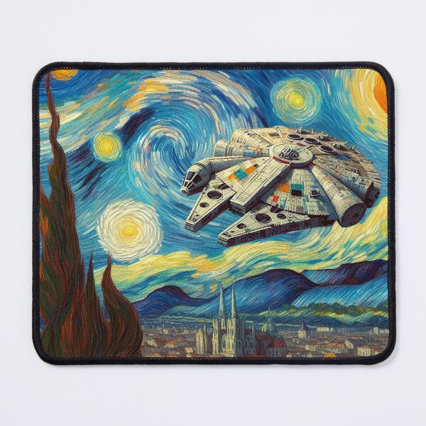 Item preview, A starship in a galaxy far away, inspired by Van Gogh designed and sold by ArtwaveEmporium.