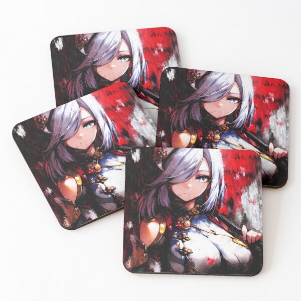 Item preview, Shenhe Fanart Cryo Polearm Exorcist Anime Colorful Grunge Print Design designed and sold by Senpaiwaves.