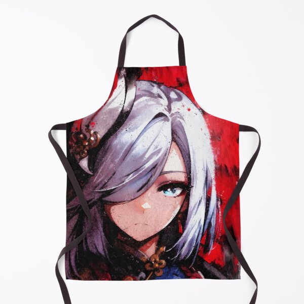 Aperçu de l'œuvre Shenhe Fanart Cryo Polearm Exorcist Anime Design d'impression grunge coloré créée et vendue par Senpaiwaves.