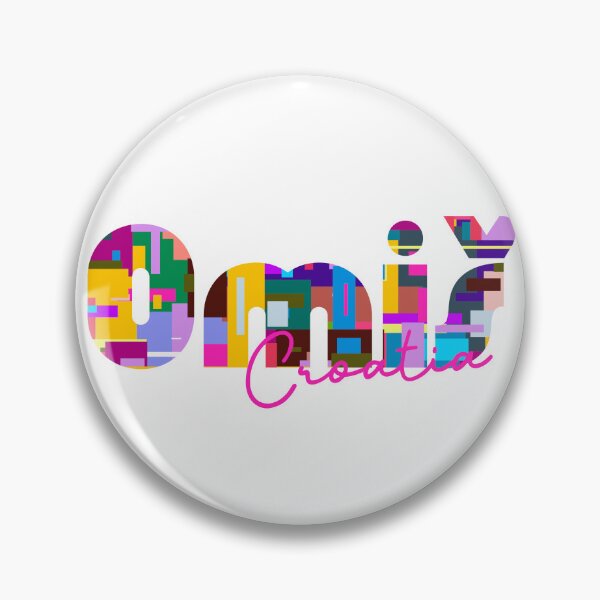 Item preview, Omiš, Croatia, Vibrant Abstract City Typography Art designed and sold by Wanderful-roads.