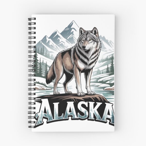 Item preview, Alaska Alpha Wolf Winter Mountain Evergreen designed and sold by JediKittenWars.