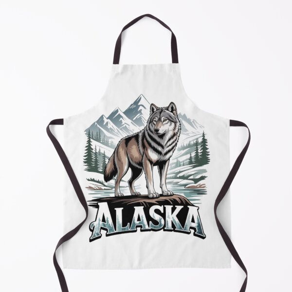 Item preview, Alaska Alpha Wolf Winter Mountain Evergreen designed and sold by JediKittenWars.