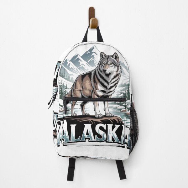 Item preview, Alaska Alpha Wolf Winter Mountain Evergreen designed and sold by JediKittenWars.