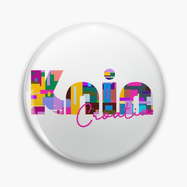 Item preview, Knin, Croatia, Vibrant Abstract City Typography Art designed and sold by Wanderful-roads.