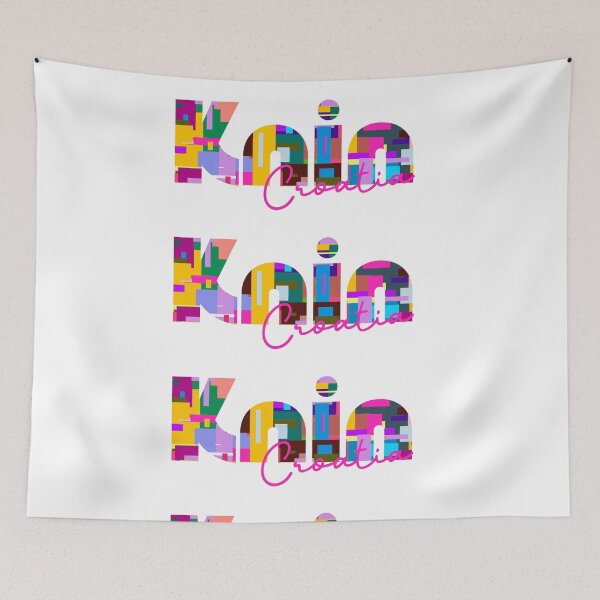 Item preview, Knin, Croatia, Vibrant Abstract City Typography Art designed and sold by Wanderful-roads.