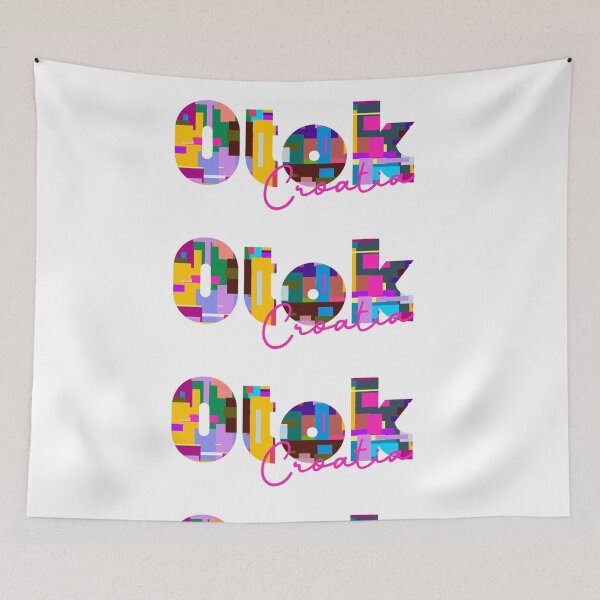 Item preview, Otok, Croatia, Vibrant Abstract City Typography Art designed and sold by Wanderful-roads.