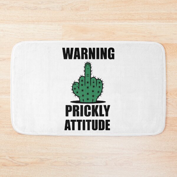 Item preview, Warning Prickly Attitude - — Funny Cactus Middle Finger designed and sold by JPees.