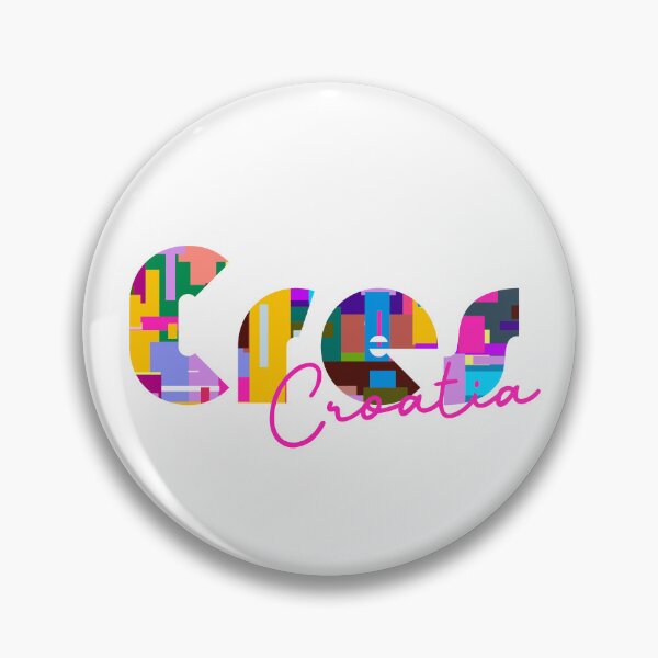 Item preview, Cres, Croatia, Vibrant Abstract City Typography Art designed and sold by Wanderful-roads.