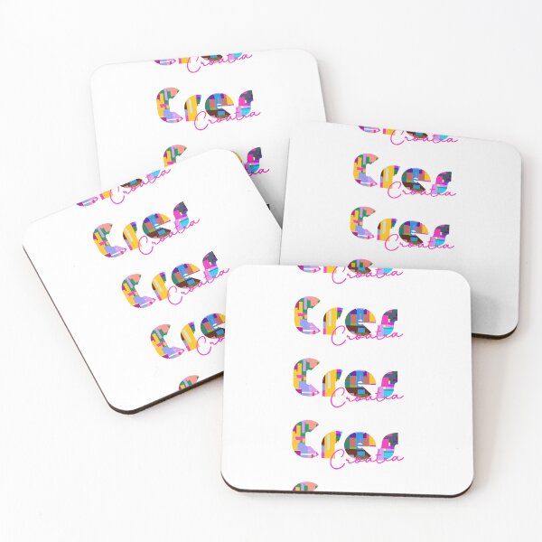 Item preview, Cres, Croatia, Vibrant Abstract City Typography Art designed and sold by Wanderful-roads.