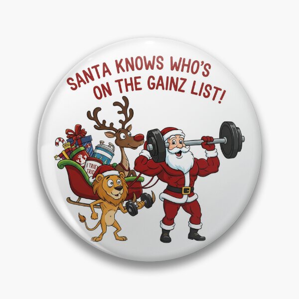 Item preview, Funny Weightlifting Santa Gainz List Christmas Cartoon designed and sold by zoughlal.