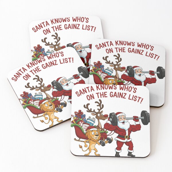 Item preview, Funny Weightlifting Santa Gainz List Christmas Cartoon designed and sold by zoughlal.