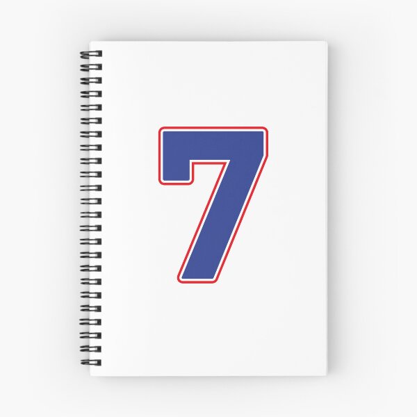 Item preview, Jersey Number 7 / Player Shirt Number Seven (Blue with Red Outline) designed and sold by STUDIO-72.